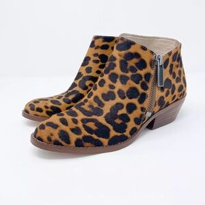 1.STATE Brown Rosita Leather Leopard Cheetah Boots Booties  SIZE 10M/42